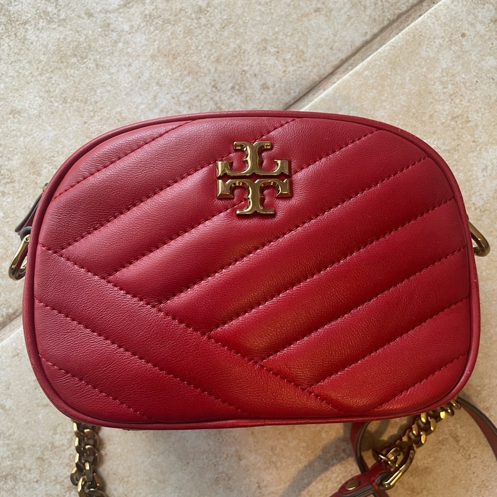 Tory Burch Red Quilted Crossbody Bag